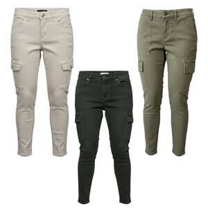 WHBM Set of 3 Cargo Skinny Pants Green, Cream 10R